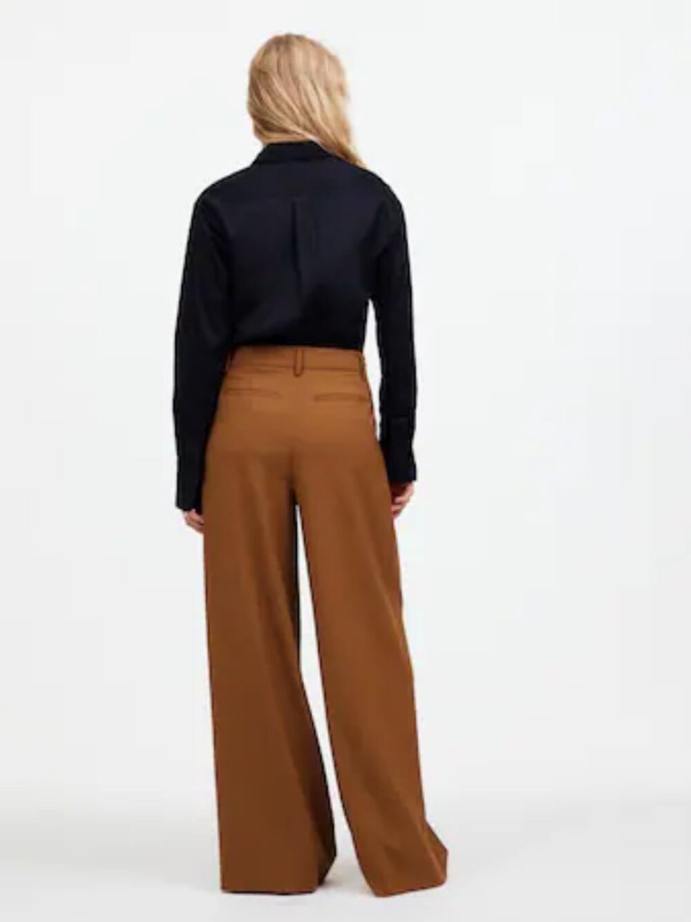 NWT Madewell Harlow Super Wide Trouser Camel Brown Size 4 - Picture 3 of 8